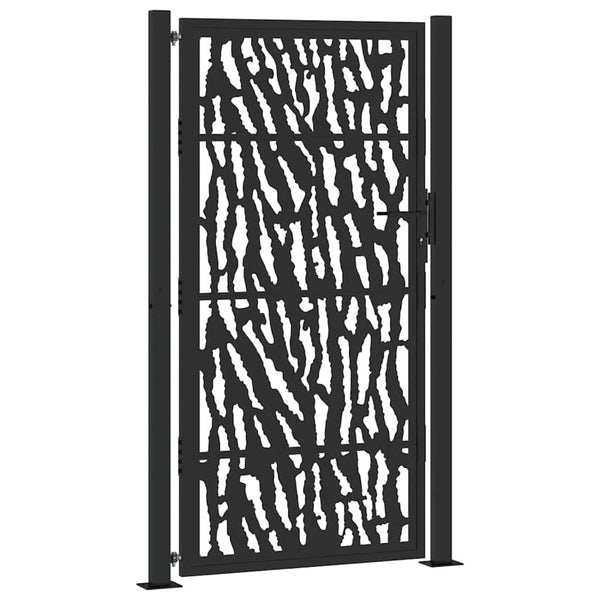 Gartentor Schwarz Stahl 100x175 cm