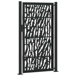Gartentor Schwarz Stahl 100x175 cm