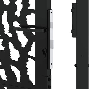 Gartentor Schwarz Stahl 100x175 cm