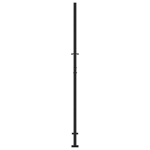 Schwarzes Gartentor 100x200 cm Stahl Trace Design