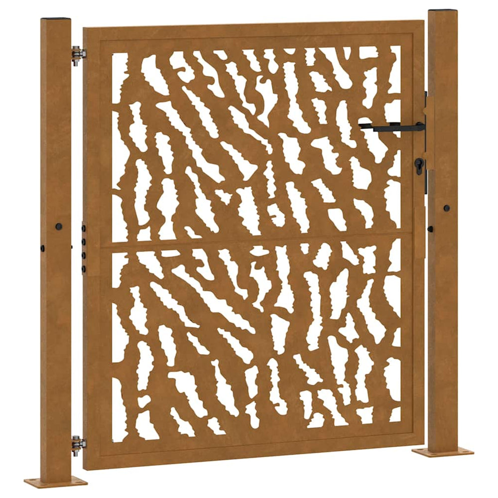 Gartentor 100x100 cm Cortenstahl Trace Design