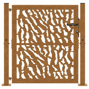 Gartentor 100x100 cm Cortenstahl Trace Design