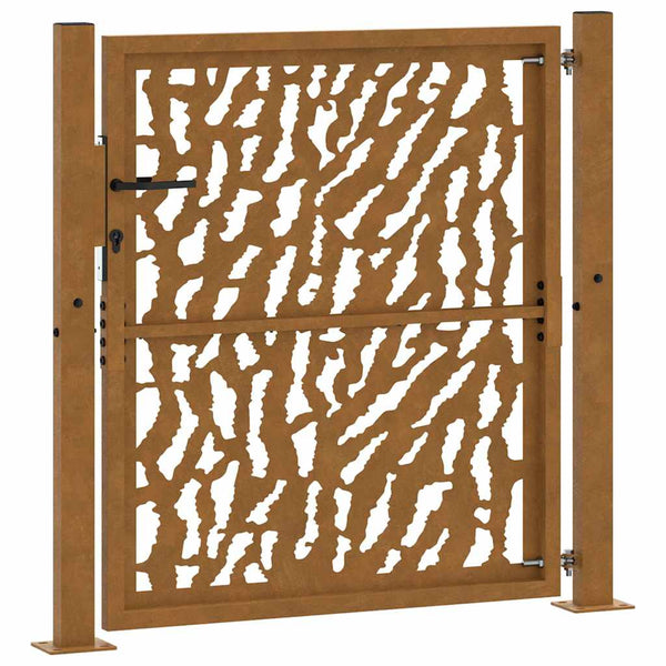Gartentor 100x100 cm Cortenstahl Trace Design