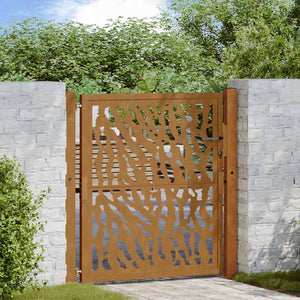 Gartentor 100x100 cm Cortenstahl Trace Design