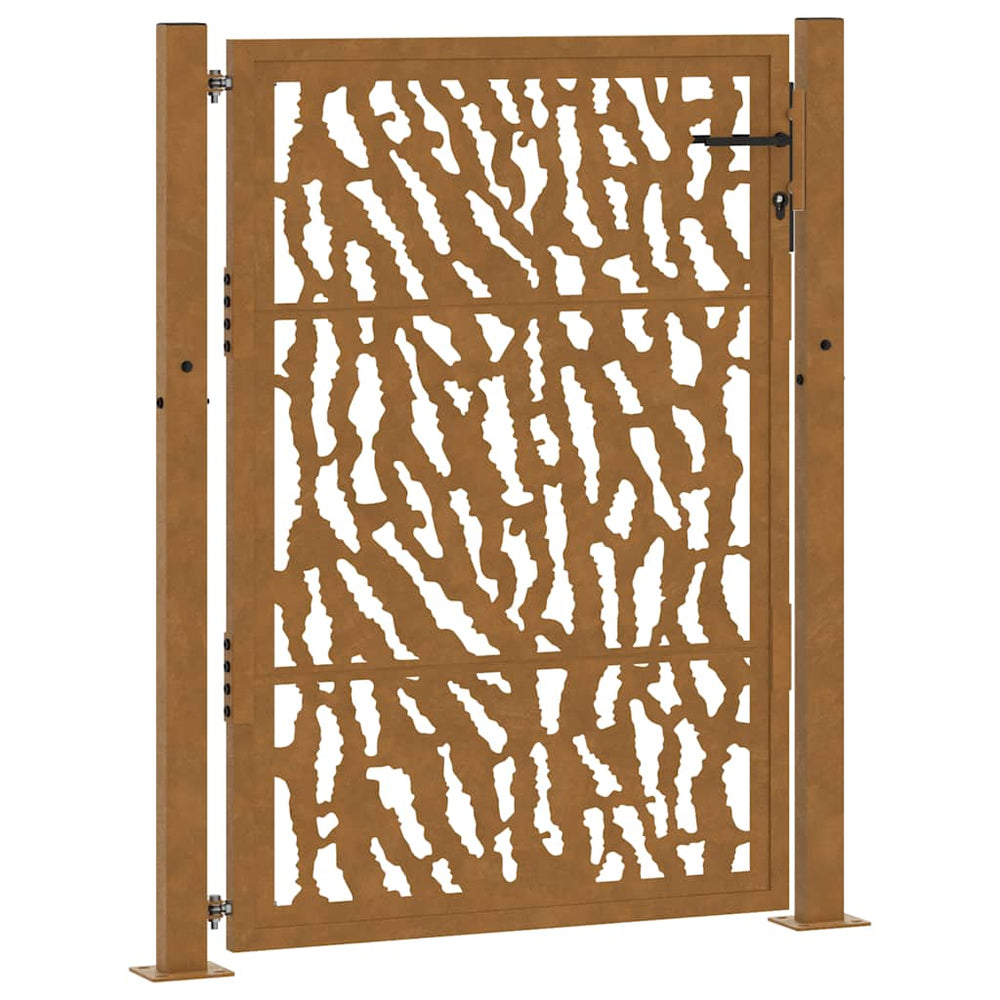 Gartentor 100x125cm Verwitterungsstahl Trace-Design