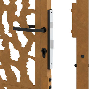Gartentor 100x125cm Verwitterungsstahl Trace-Design