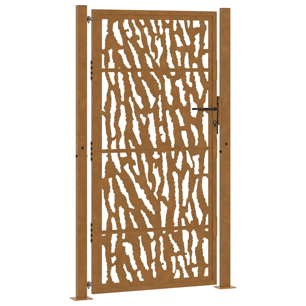Gartentor 100x175 cm Verwitterungsstahl Trace Design