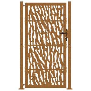 Gartentor 100x175 cm Verwitterungsstahl Trace Design