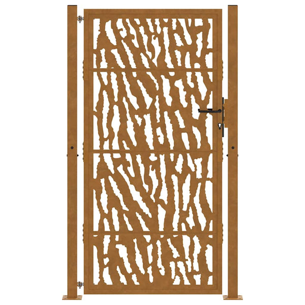 Gartentor 100x200 cm Verwitterungsstahl Trace Design