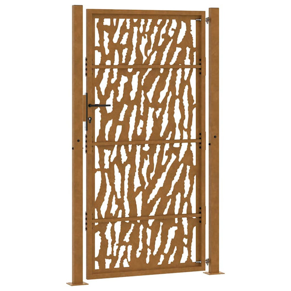 Gartentor 100x200 cm Verwitterungsstahl Trace Design
