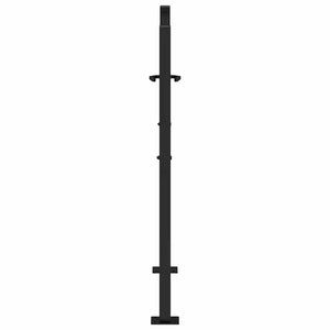 Schwarzes Gartentor Stahl Flammendesign 100x100cm