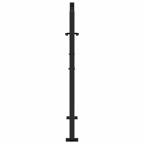 Schwarzes Gartentor Stahl Flammendesign 100x100cm