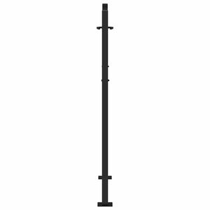 Gartentor Schwarz Stahl Flammendesign 100x125 cm