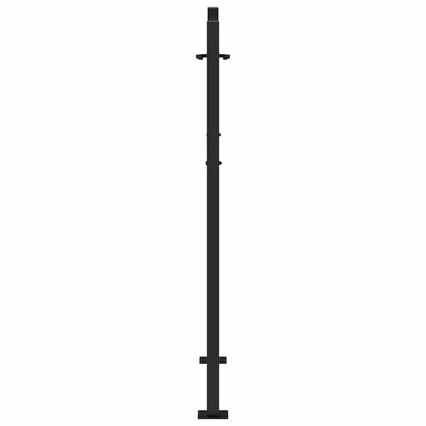 Gartentor Schwarz Stahl Flammendesign 100x125 cm