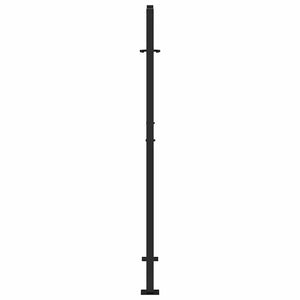 Schwarzes Gartentor 100x150 cm Stahl Flammendesign