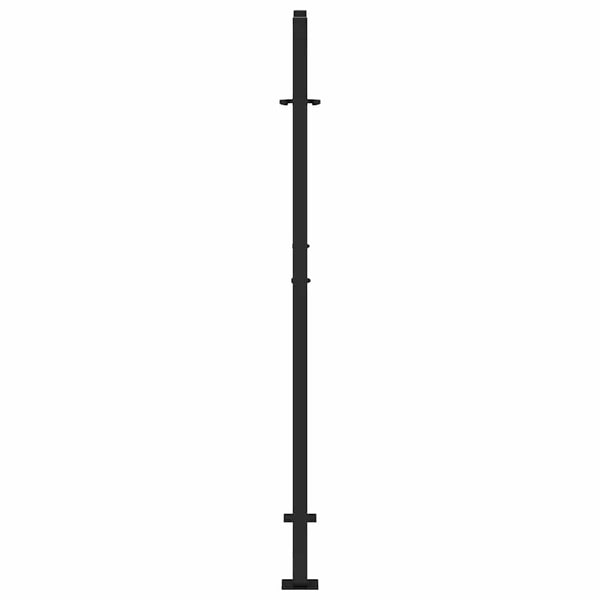 Schwarzes Gartentor 100x150 cm Stahl Flammendesign