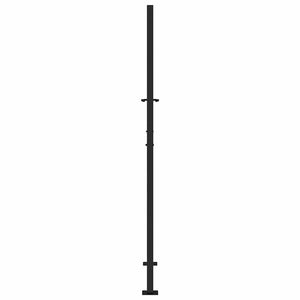 Schwarzes Gartentor 100x175 cm Stahl Flammendesign