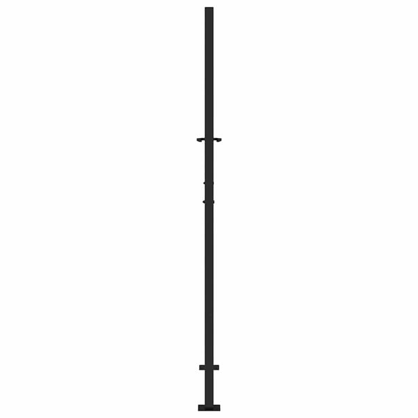Schwarzes Gartentor 100x175 cm Stahl Flammendesign