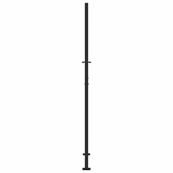 Gartentor Schwarz 100x200 cm Stahl Flammendesign