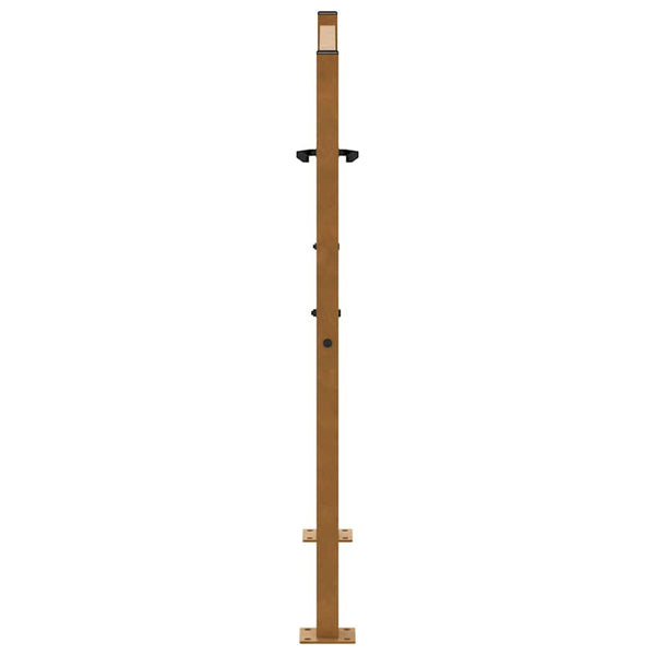 Gartentor 100x100 cm Verwitterungsstahl Flammendesign