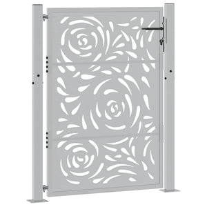 Gartentor 100x125cm Verwitterungsstahl Flammendesign