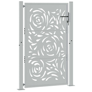 Gartentor 100x150cm Verwitterungsstahl Flammendesign