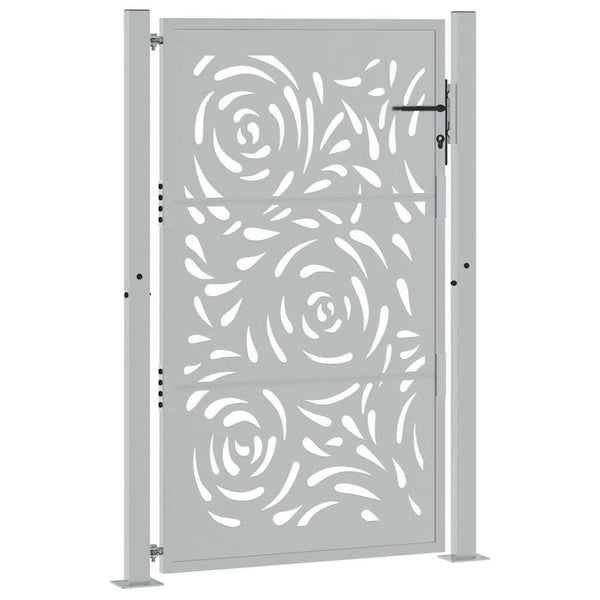 Gartentor 100x150cm Verwitterungsstahl Flammendesign