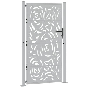 Gartentor 100x175 cm Verwitterungsstahl Flammendesign