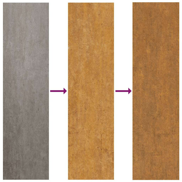 Gartentor 100x175 cm Verwitterungsstahl Flammendesign