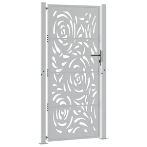 Gartentor 100x200 cm Verwitterungsstahl Flammendesign