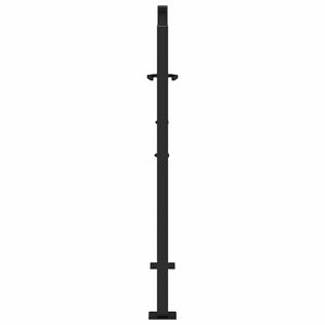 Schwarzes Gartentor 100x100 cm Stahl Kreuz Design