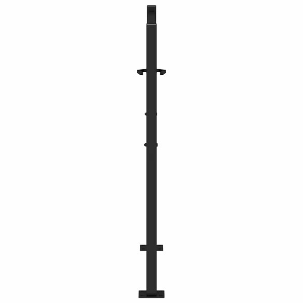 Schwarzes Gartentor 100x100 cm Stahl Kreuz Design