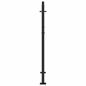 Gartentor Schwarz 100x125 cm Stahl Kreuz-Design