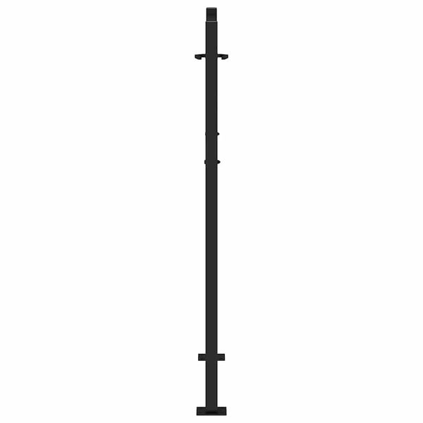 Gartentor Schwarz 100x125 cm Stahl Kreuz-Design
