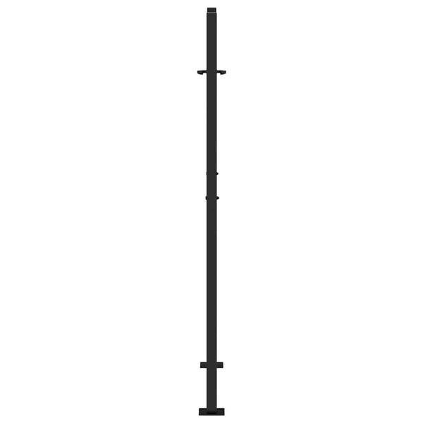 Schwarzes Gartentor 100x150 cm Stahl Kreuz-Design