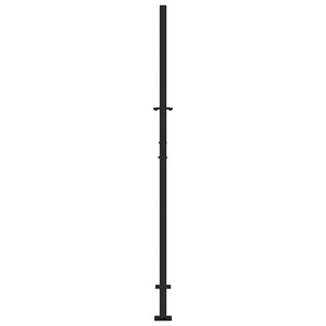 Schwarzes Gartentor 100x175 cm Stahl Kreuz-Design