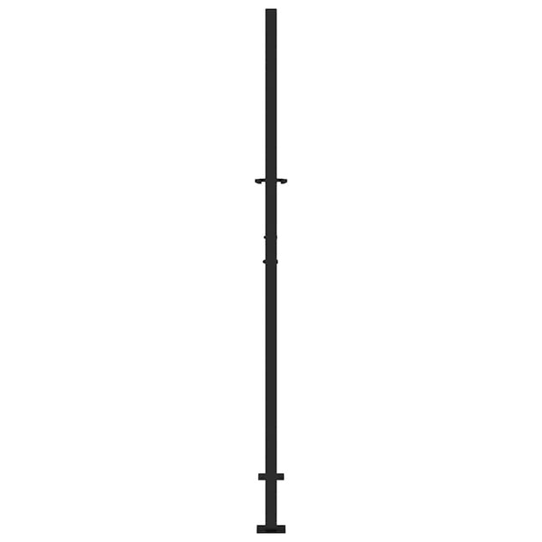 Schwarzes Gartentor 100x175 cm Stahl Kreuz-Design