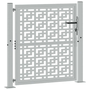 Gartentor 100x100 cm Verwitterungsstahl Kreuzdesign