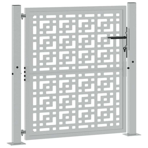 Gartentor 100x100 cm Verwitterungsstahl Kreuzdesign