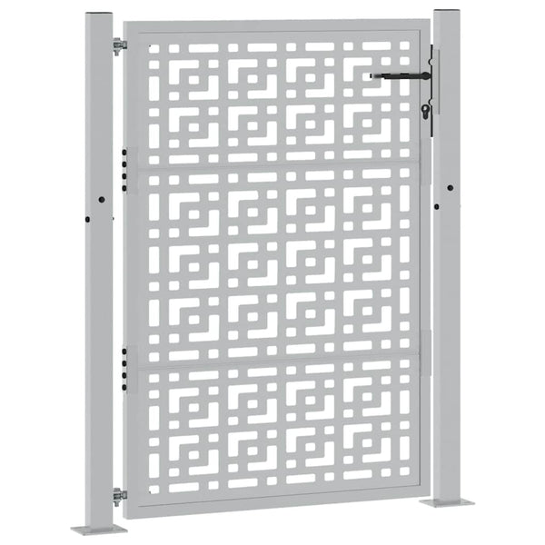 Gartentor 100x125 cm Verwitterungsstahl Kreuzdesign