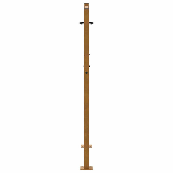 Gartentor 100x125 cm Verwitterungsstahl Kreuzdesign