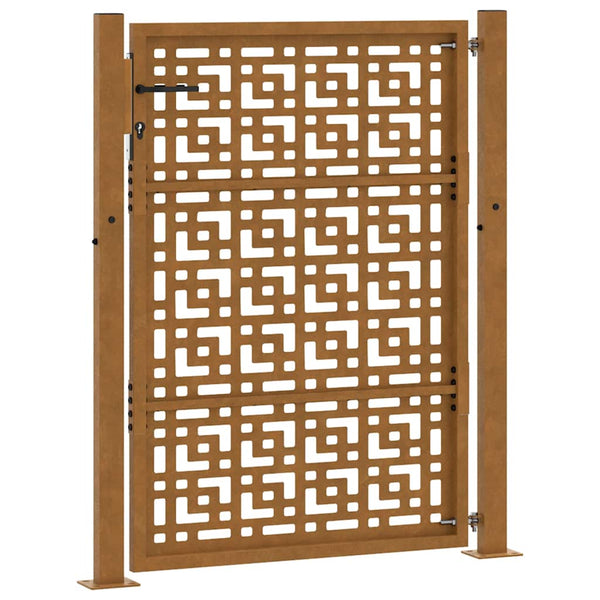 Gartentor 100x150cm Verwitterungsstahl Kreuzdesign