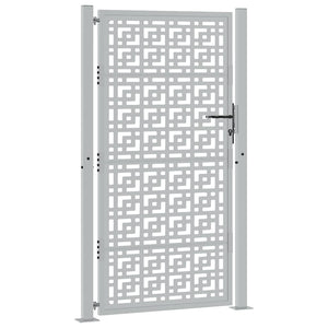 Gartentor 100x175 cm Verwitterungsstahl Kreuzdesign