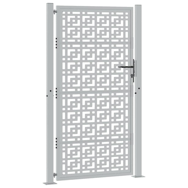 Gartentor 100x175 cm Verwitterungsstahl Kreuzdesign