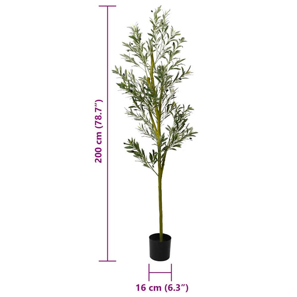 Künstlicher Olivenbaum 200cm mit 800 Blättern