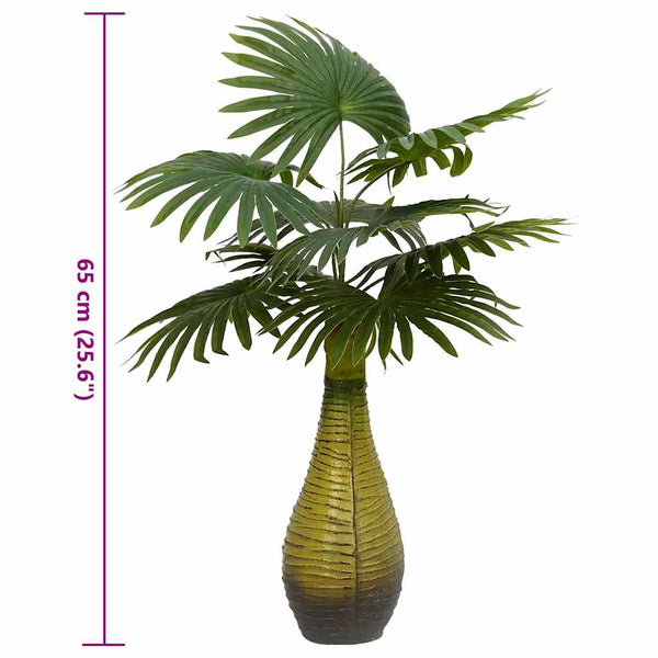 Künstliche Palme, 65 cm, 9 Blätter