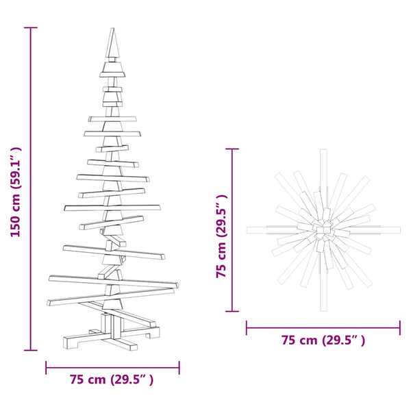 Holz Weihnachtsbaum 150cm Kiefer