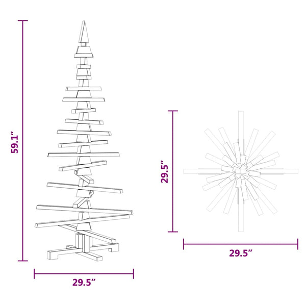 Holz Weihnachtsbaum 150cm Kiefer