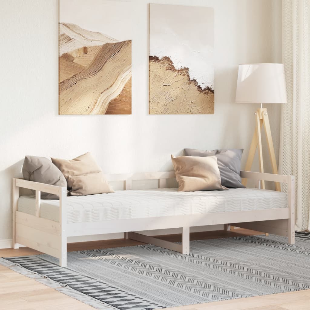 Tagesbett mit Matratze Kiefer Massivholz 80x200 cm