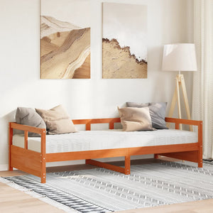 Tagesbett mit Matratze 80x200 cm Kiefer Massivholz